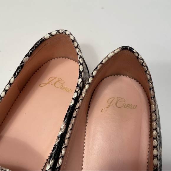 JCREW- SNAKE EMBOSSED LEATHER SMOKING SLIPPER SZ 8 - Picture 4 of 7